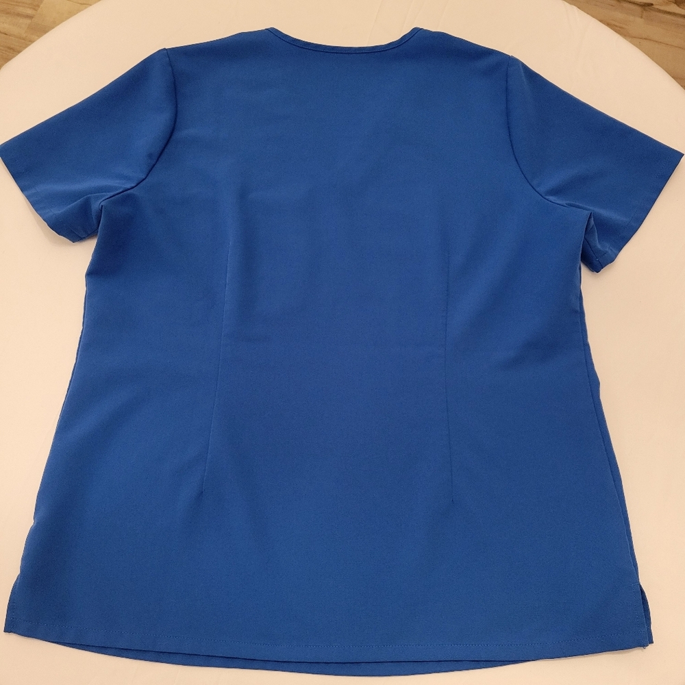 FIGS Catarina V-Neck Scrub Top|Women's Large|Royal Blue - Picture 2 of 9